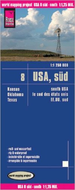 World Mapping Project USA 08 Süd 1 : 1 250 000: Kansas - Oklahoma - Texas