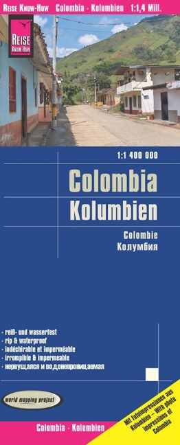Reise Know-How Landkarte Kolumbien / Colombia 1:1.400.000: reiß- und wasserfest (world mapping project)