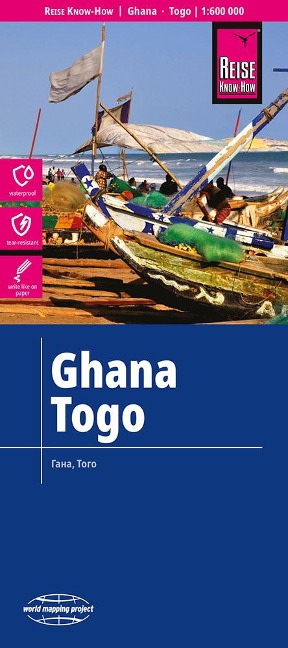 Reise Know-How Landkarte Ghana, Togo (1:600.000): reiß- und wasserfest (world mapping project)