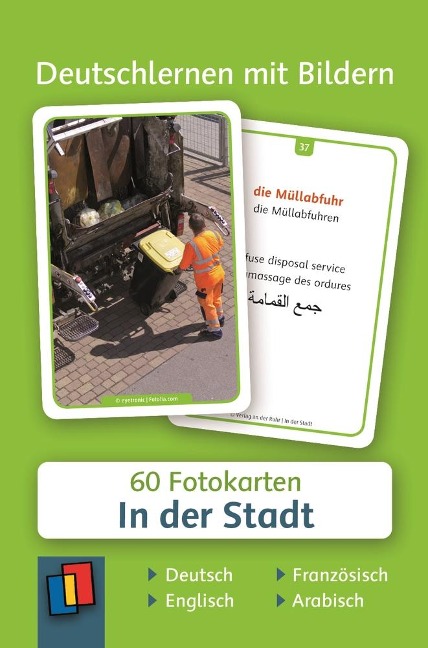 In der Stadt: 60 Fotokarten auf Deutsch, Englisch, Französisch und Arabisch