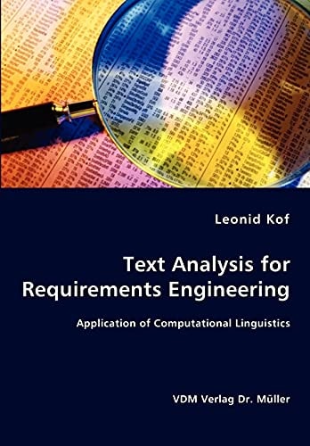 Text Analysis for Requirements Engineering Application of Computational Linguistics