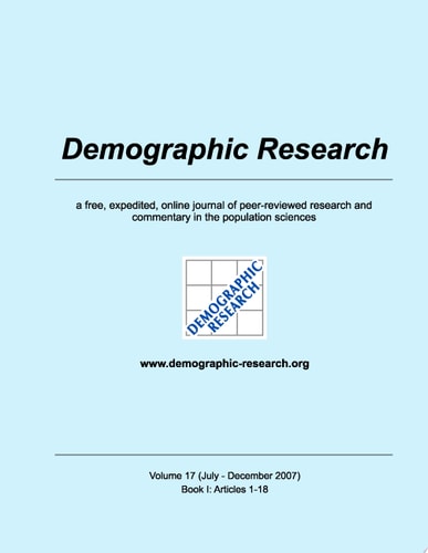 Demographic Research, Volume 17: Book I Articles 1 to 18 of Volume 17