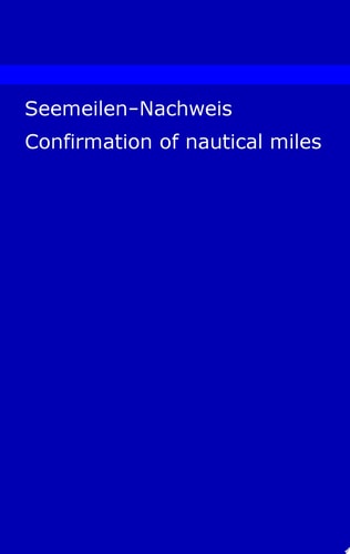 Seemeilen-Nachweis Confirmation of nautical miles