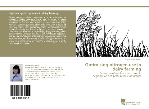 Optimising nitrogen use in dairy farming: Evaluation of ruminal crude protein degradation and protein value of forages