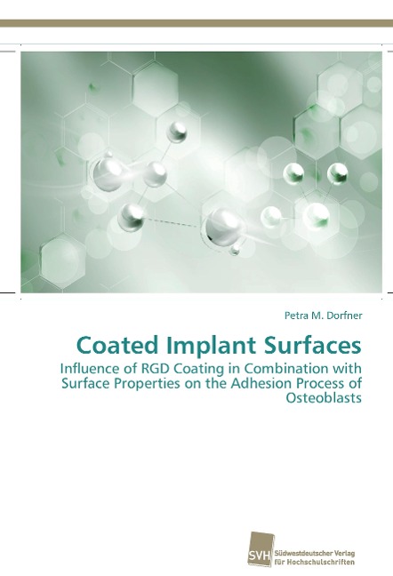 Coated Implant Surfaces: Influence of RGD Coating in Combination with Surface Properties on the Adhesion Process of Osteoblasts