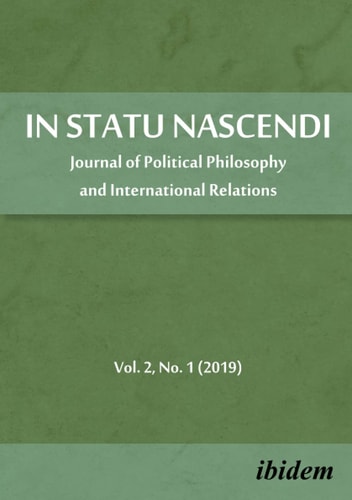 In Statu Nascendi Journal of Political Philosophy and International Relations 2019/1