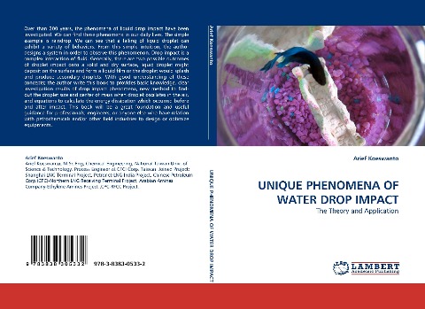 UNIQUE PHENOMENA OF WATER DROP IMPACT: The Theory and Application