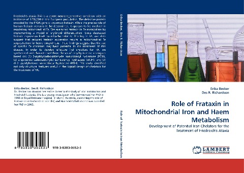 Role of Frataxin in Mitochondrial Iron and Haem Metabolism: Development of Potential Iron Chelators for the Treatment of Friedreichs Ataxia