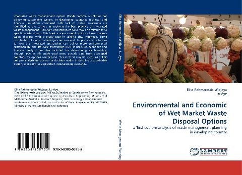 Environmental and Economic of Wet Market Waste Disposal Options: a first cut pre-analysis of waste management planning in developing country