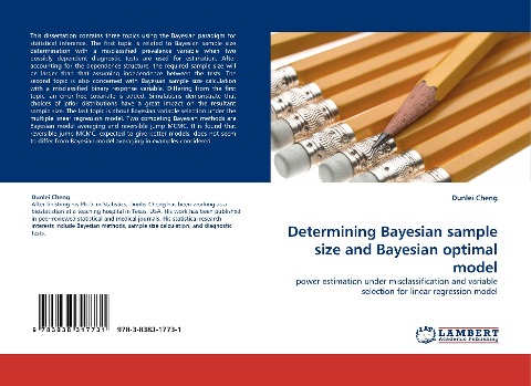 Determining Bayesian sample size and Bayesian optimal model: power estimation under misclassification and variable selection for linear regression model
