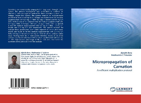 Micropropagation of Carnation: An efficient multiplication protocol