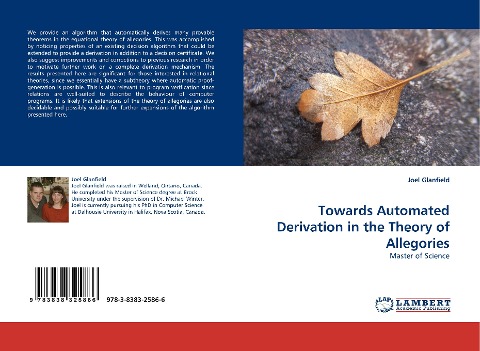 Towards Automated Derivation in the Theory of Allegories: Master of Science
