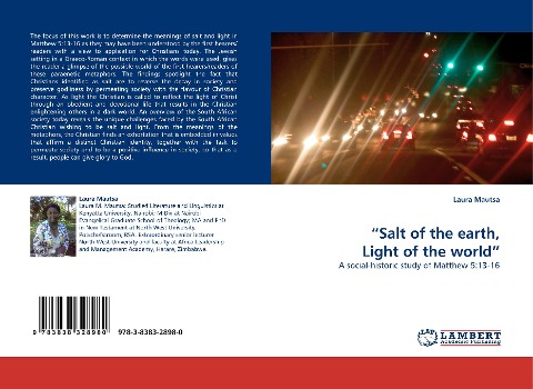 Salt of the earth, Light of the world: A social-historic study of Matthew 5:13-16