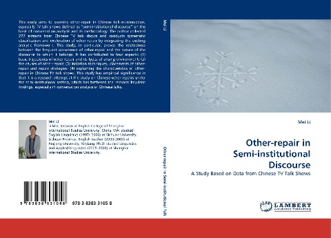 Other-repair in Semi-institutional Discourse: A Study Based on Data from Chinese TV Talk Shows