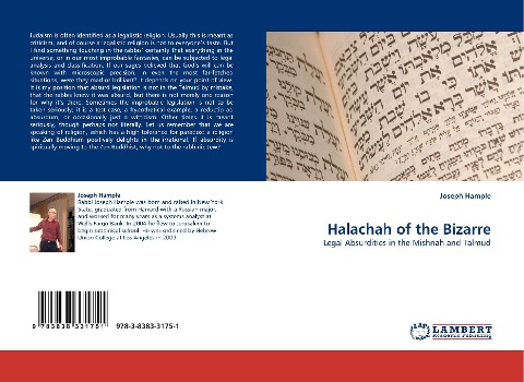 Halachah of the Bizarre: Legal Absurdities in the Mishnah and Talmud