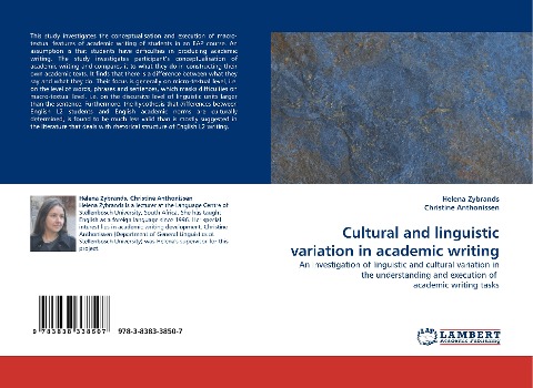 Cultural and linguistic variation in academic writing: An investigation of linguistic and cultural variation in the understanding and execution of  academic writing tasks