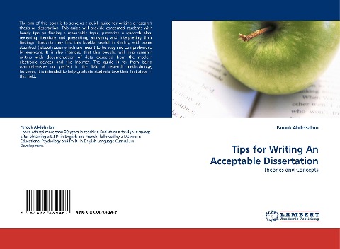 Tips for Writing An Acceptable Dissertation: Theories and Concepts