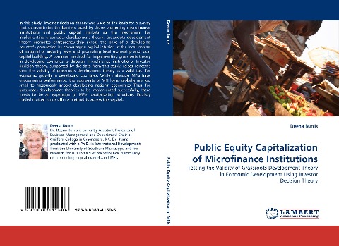 Public Equity Capitalization of Microfinance Institutions: Testing the Validity of Grassroots Development Theory in Economic Development Using Investor Decision Theory