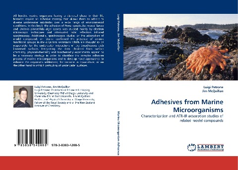 Adhesives from Marine Microorganisms: Characterization and ATR-IR adsorption studies of related model compounds