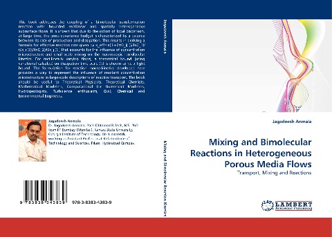 Mixing and Bimolecular Reactions in Heterogeneous Porous Media Flows: Transport, Mixing and Reactions