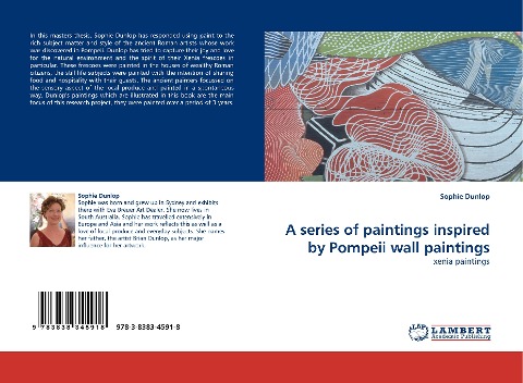 A series of paintings  inspired by Pompeii wall paintings: xenia paintings