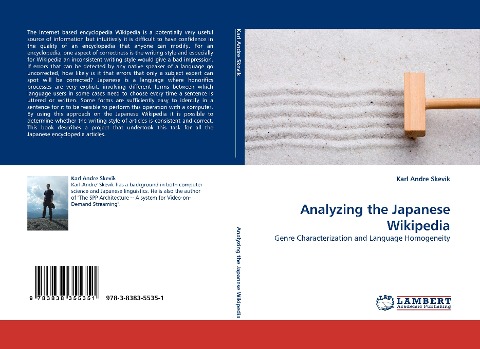 Analyzing the Japanese Wikipedia: Genre Characterization and Language Homogeneity