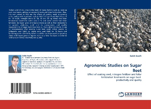 Agronomic Studies on Sugar Beet: Effect of soaking seed, nitrogen fertilizer and foliar fertilization treatments on sugar beet  productivity and quality