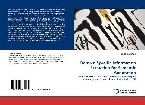 Domain Specific Information Extraction for Semantic Annotation: A Master Thesis from a Joint European Master Program in Language and Communication Technologies (LCT)
