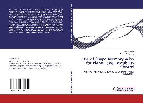 Use of Shape Memory Alloy for Plane Panel Instability Control: Numerical Analysis and Setting up an Experimental Equipment