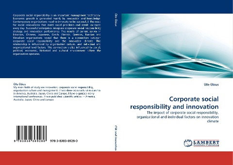 Corporate social responsibility and innovation: The impact of corporate social responsibility, organizational and individual factors on innovation climate
