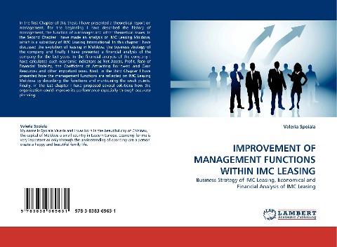 IMPROVEMENT OF MANAGEMENT FUNCTIONS WITHIN IMC LEASING: Business Strategy of IMC Leasing, Economical and Financial Analysis of IMC Leasing