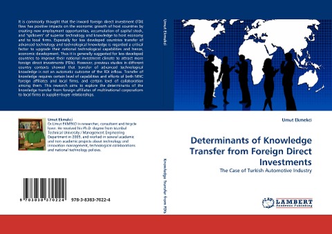 Determinants of Knowledge Transfer from Foreign Direct Investments: The Case of Turkish Automotive Industry