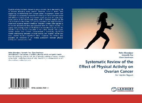 Systematic Review of the Effect of Physical Activity on Ovarian Cancer: An Interim Report