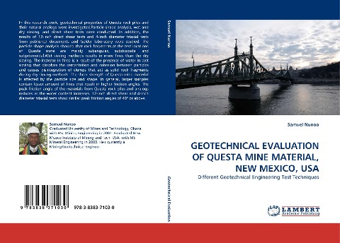 GEOTECHNICAL EVALUATION OF QUESTA MINE MATERIAL, NEW MEXICO, USA: Different Geotechnical Engineering Test Techniques