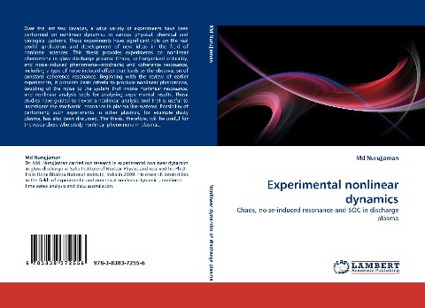 Experimental nonlinear dynamics: Chaos, noise-induced resonance and SOC in discharge plasma