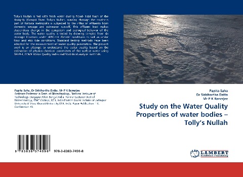 Study on the Water Quality Properties of water bodies - Tollys Nullah