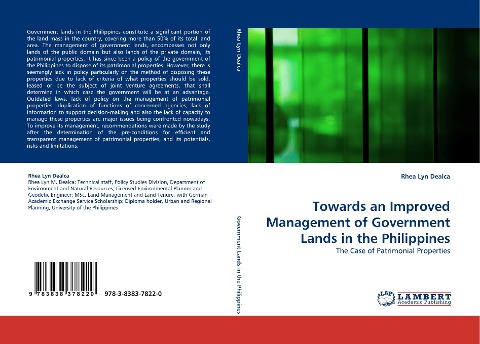 Towards an Improved Management of Government Lands in the Philippines: The Case of Patrimonial Properties