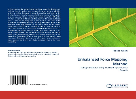 Unbalanced Force Mapping Method: Damage Detection Using Transient Dynamic FEM Analysis