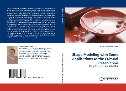 Shape Modeling with Some Applications to the Cultural Preservation: ¿¿¿¿¿¿¿¿¿¿¿¿¿¿¿