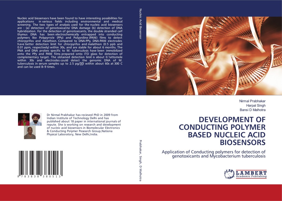 DEVELOPMENT OF CONDUCTING POLYMER BASED NUCLEIC ACID BIOSENSORS: Application of Conducting polymers for detection of genotoxicants and Mycobacterium tuberculosis