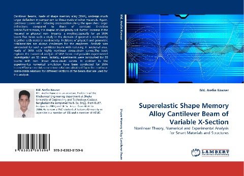 Superelastic Shape Memory Alloy Cantilever Beam of Variable X-Section: Nonlinear Theory, Numerical and Experimental Analysis for Smart Materials and Structures