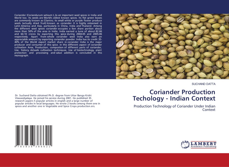 Coriander Production Techology - Indian Context: Production Technology of Coriander Under Indian Context