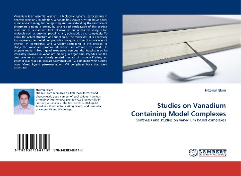 Studies on Vanadium Containing Model Complexes: Synthesis and studies on vanadium based complexes