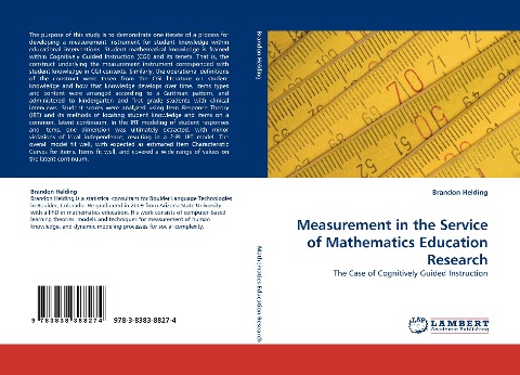Measurement in the Service of Mathematics Education Research: The Case of Cognitively Guided Instruction