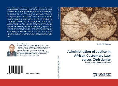 Administration of Justice in African Customary Law versus Christianity: Crime, Punishment and Justice