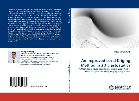 An Improved Local Kriging Method in 2D Elastostatics: A Meshless Method based on Meshless Local Petrov-Galerkin Approach using Kriging Interpolation