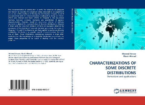 CHARACTERIZATIONS OF SOME DISCRETE DISTRIBUTIONS: Derivations and applications