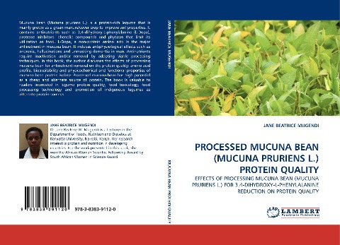 PROCESSED MUCUNA BEAN (MUCUNA PRURIENS L.) PROTEIN QUALITY: EFFECTS OF PROCESSING MUCUNA BEAN (MUCUNA PRURIENS L.) FOR 3,4-DIHYDROXY-L-PHENYLALANINE REDUCTION ON PROTEIN QUALITY