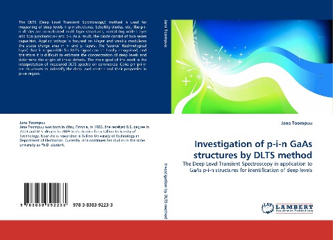 Investigation of p-i-n GaAs structures by DLTS method: The Deep Level Transient Spectroscopy in application to GaAs p-i-n structures for identification of deep levels