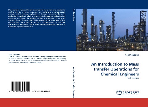 An Introduction to Mass Transfer Operations for Chemical Engineers: First Edition